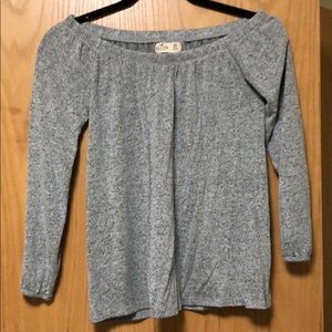 Hollister Gray Off-the-shoulder top